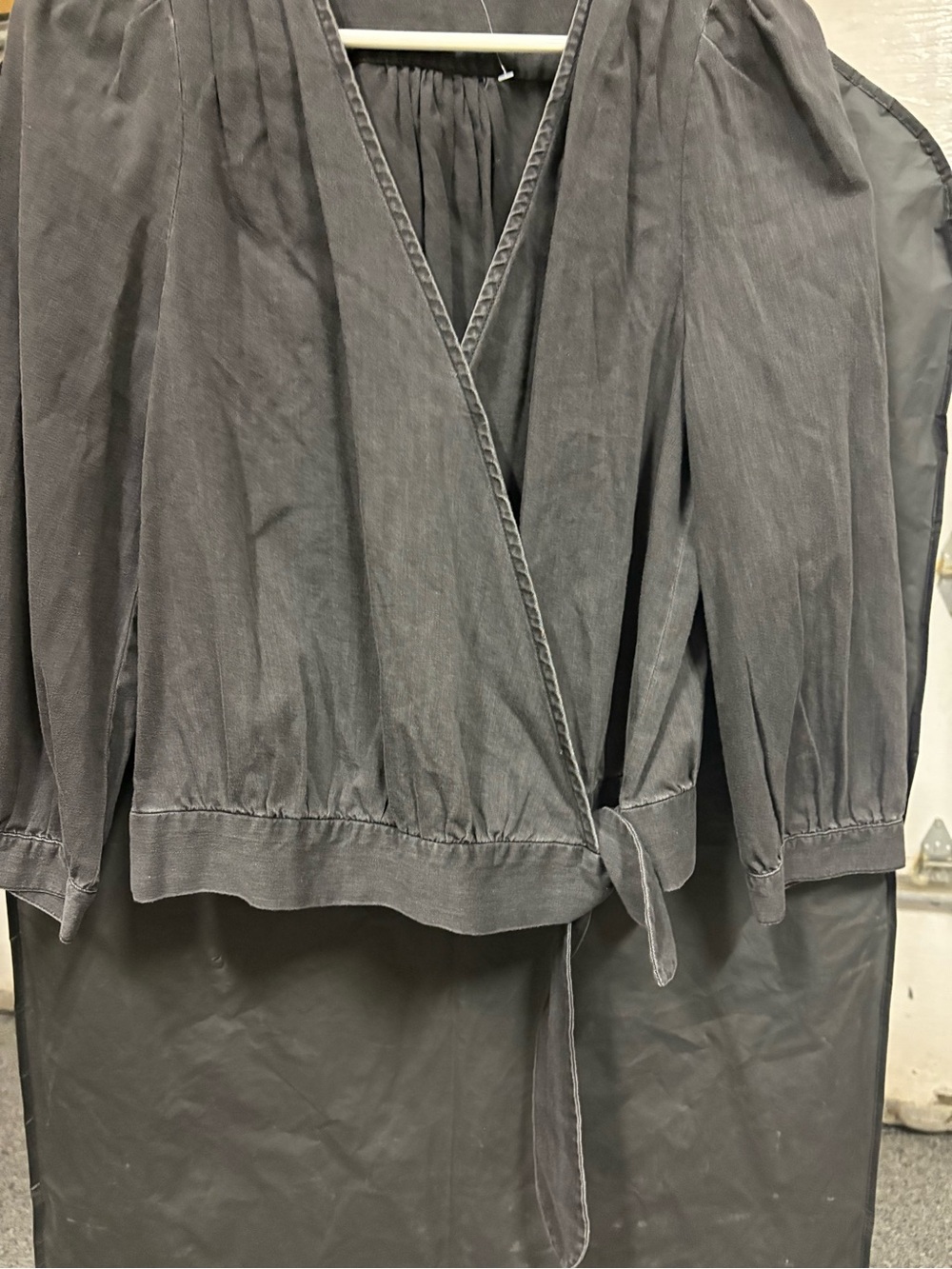 Madewell grey  Wrap-Front Tie Jacket